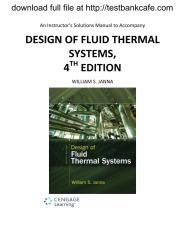 Solution Manual for Design of Fluid Thermal Systems 4th Edition Janna.pdf