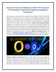 Exuberant Features Of Gladwev’s OLM To PST Converter Pro Software.pdf