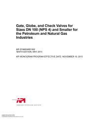API Standard 602 10th May 2015 Gate, Globe, and Check Valves for Sizes DN 100 (NPS 4) and Smalle.pdf